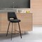 Armen Living Carise Black Faux Leather and Black Metal Swivel 30" Bar Stool LCCABABLBL30 - alternate 4